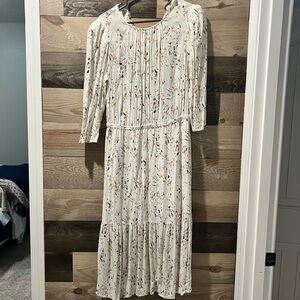 White midi dress